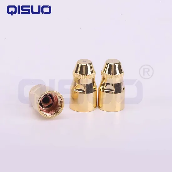 P80 Air Plasma Consumables Golden CNC Cutting Machine Plasma Cutter Nozzle Hafnium Electrode