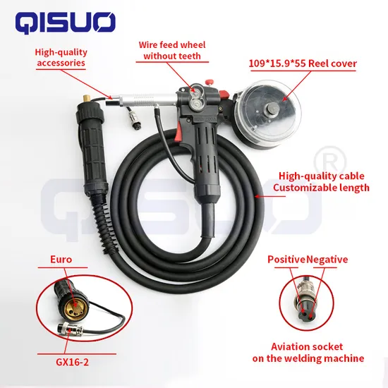 Nbc200A MIG Spool Gun Welding Gun Push-Pull Aluminum Welding Gun