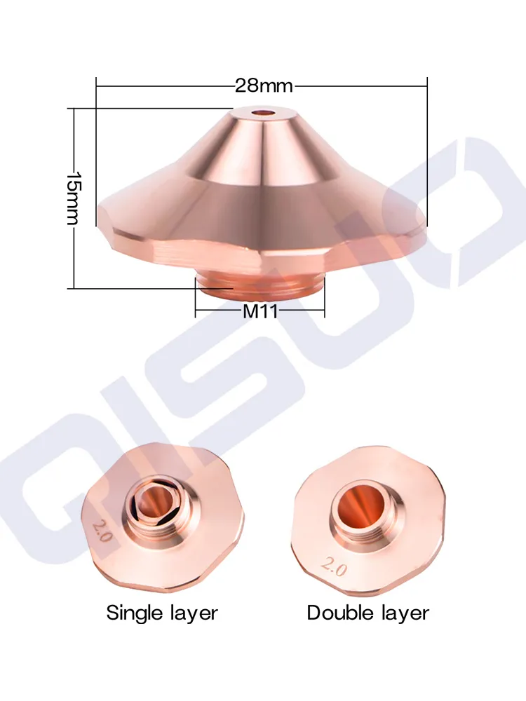 Wsx Hsg Single/Double Layer High-Speed D28xm11 Hexagonal Bevel Nozzle with Hexagon Embossed Edge