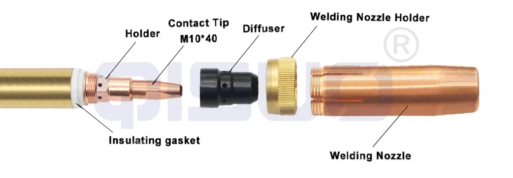 MIG/Mag Cucrzr Contact Tip M6X28mm for 24kd Torch 0.6/0.8/1.0/12
