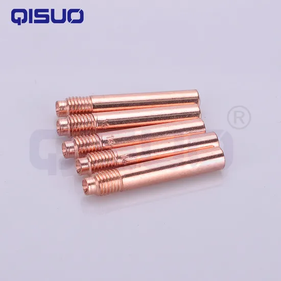 Small Diameter 14-45 Brass Contact Tip Nozzle TIG Welding Process Consumables for Torch Application