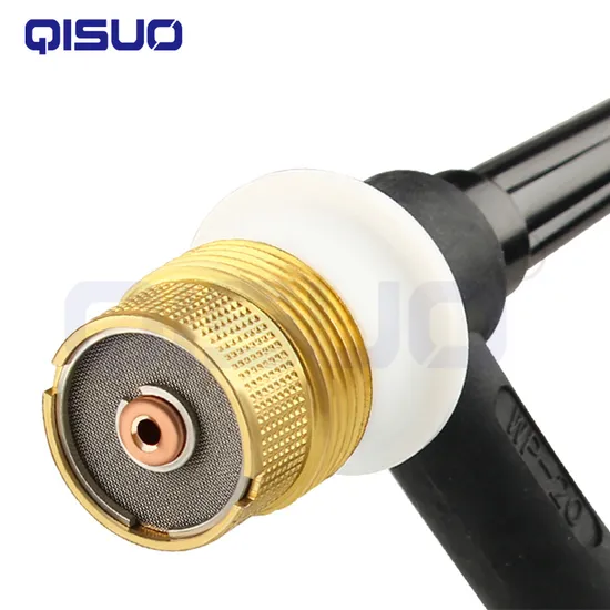 Wp9 TIG Welding Torch Consumable, TIG Torch Gas Diffuser, Ceramic Nozzle with Mesh Screen, Gas Guide