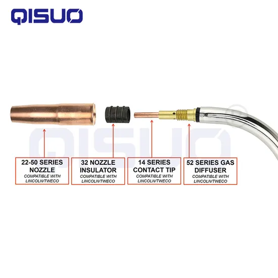 250 AMP MIG Gun Torch with Euro Connector