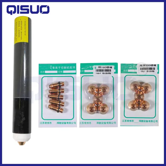 Plasma Cutting Nozzle Tips Yy160 Yy200 Electrode Y160 Y200 Ceramic Shield Air Pipe for Air Cooled Torch