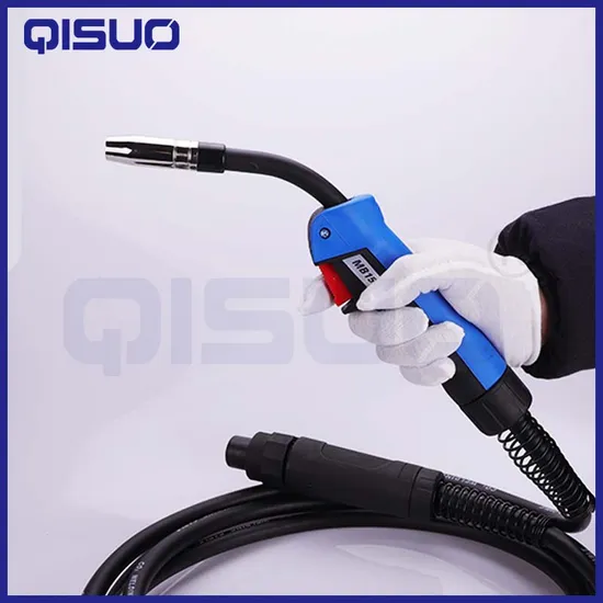 Industrial Precision Edition15ak Air-Cooled MIG Welding Torch - 350A Ergonomic Handle, 5m Cable W/Euro Dinse Connector (CE/UKCA)