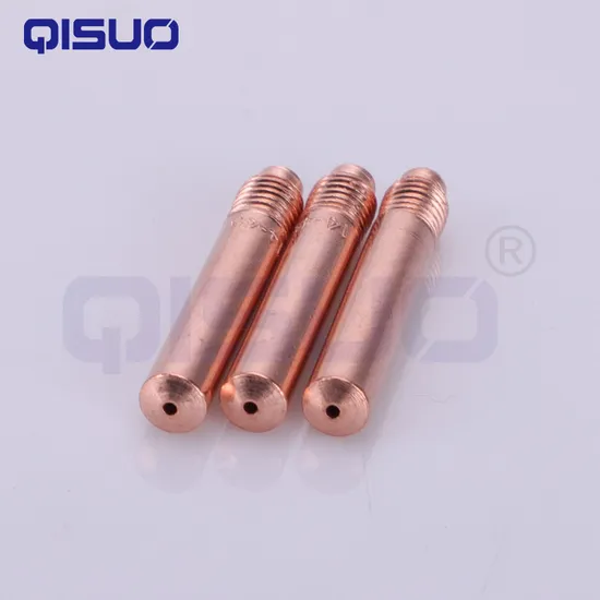 Small Diameter 14-45 Brass Contact Tip Nozzle TIG Welding Process Consumables for Torch Application
