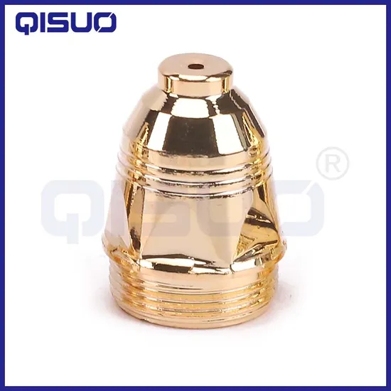 1.1/1.3/1.5/1.7mm 60A 80A 100A P80 Plasma Cutter Torch Consumable Golden Cutting Nozzle
