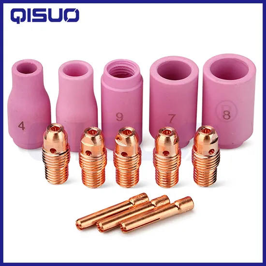 Wp9 TIG Gas Lens Kit - Ceramic Nozzle with Mesh Screen & Gas Diffuser
