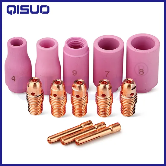 Wp9 TIG Gas Lens Kit - Ceramic Nozzle with Mesh Screen & Gas Diffuser