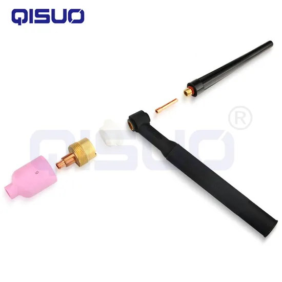 Wp9 TIG Welding Torch Consumable, TIG Torch Gas Diffuser, Ceramic Nozzle with Mesh Screen, Gas Guide