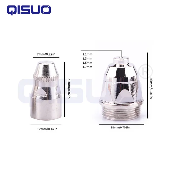 P80 Plasma Cutter Torch Head Accessories Straight Handle, Lgk-100, Extended Electrode and Nozzle