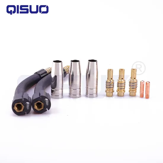 Technical Precision15ak Series MIG Consumables Kit - Copper Contact Tip + Gas Diffuser & Nozzle (0.8-1.2mm) - Fits Panasonic/OTC Guns