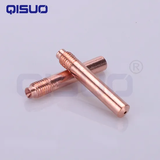 Small Diameter 14-45 Brass Contact Tip Nozzle TIG Welding Process Consumables for Torch Application