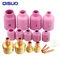 Wp9 TIG Welding Torch Consumable, TIG Torch Gas Diffuser, Ceramic Nozzle with Mesh Screen, Gas Guide