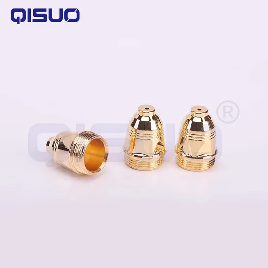 1.1/1.3/1.5/1.7mm 60A 80A 100A P80 Plasma Cutter Torch Consumable Golden Cutting Nozzle