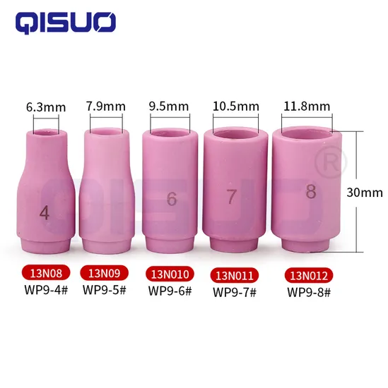 Wp9 TIG Gas Lens Kit - Ceramic Nozzle with Mesh Screen & Gas Diffuser