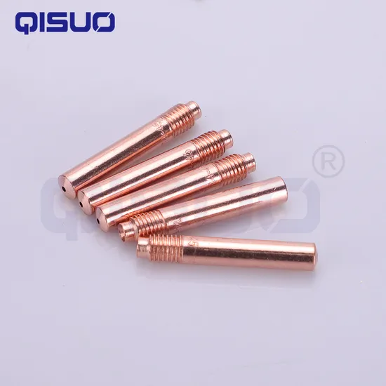 Small Diameter 14-45 Brass Contact Tip Nozzle TIG Welding Process Consumables for Torch Application