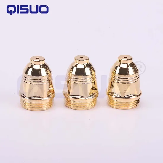 1.1/1.3/1.5/1.7mm 60A 80A 100A P80 Plasma Cutter Torch Consumable Golden Cutting Nozzle